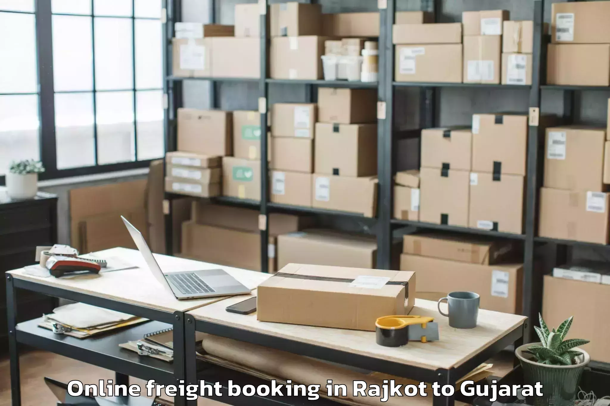 Trusted Rajkot to Tilakwada Online Freight Booking